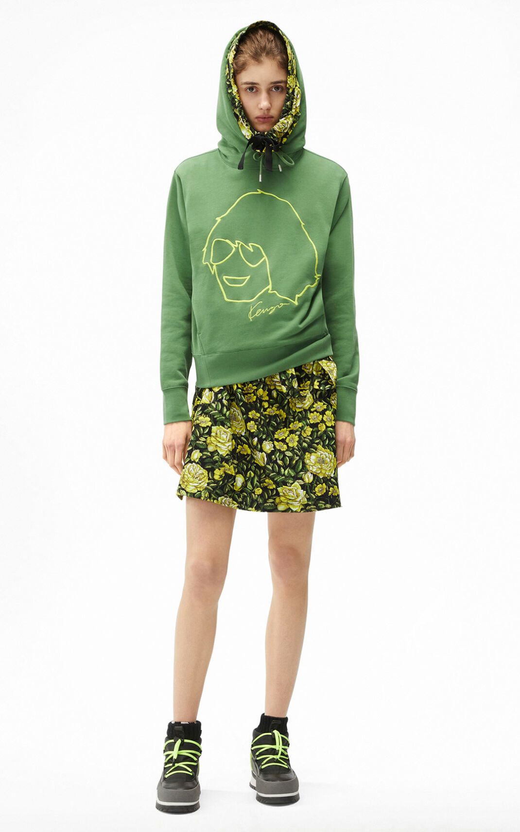 Sudaderas Con Capucha Kenzo Tribute Mujer Verde - SKU.3847549